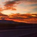 západ slnka na diaľnici